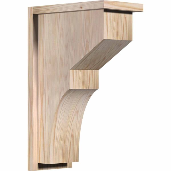 Ekena Millwork Monterey Smooth Corbel w/Backplate, Douglas Fir, 7 1/2"W x 14"D x 22"H COR08X14X22MON01SDF - main
